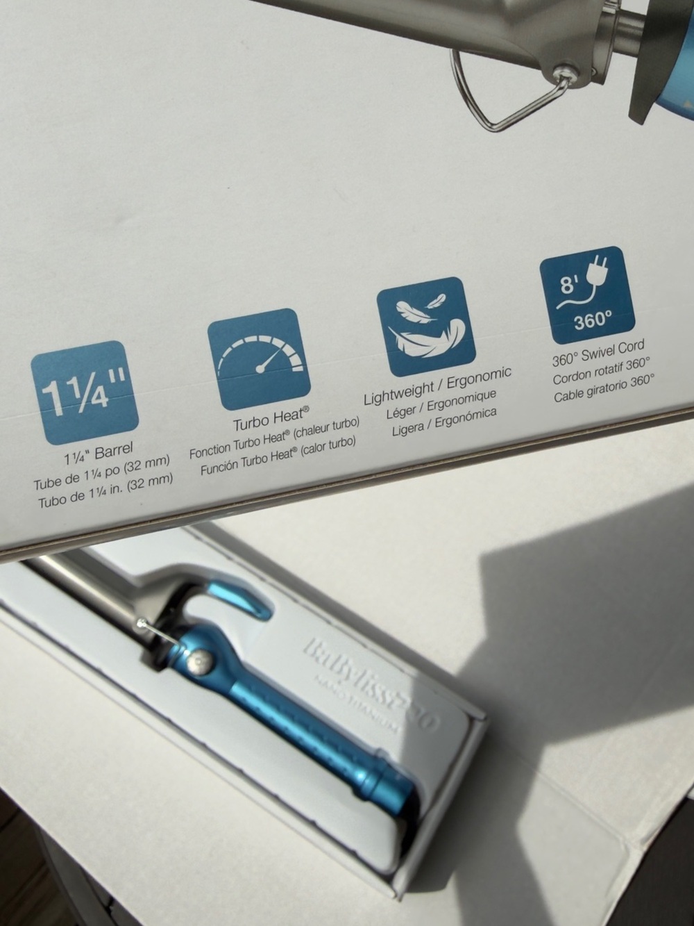 BaBylissPRO Nano Titanium 1¼” 32mm Professional Curling Iron 450°F - Picture 8 of 10